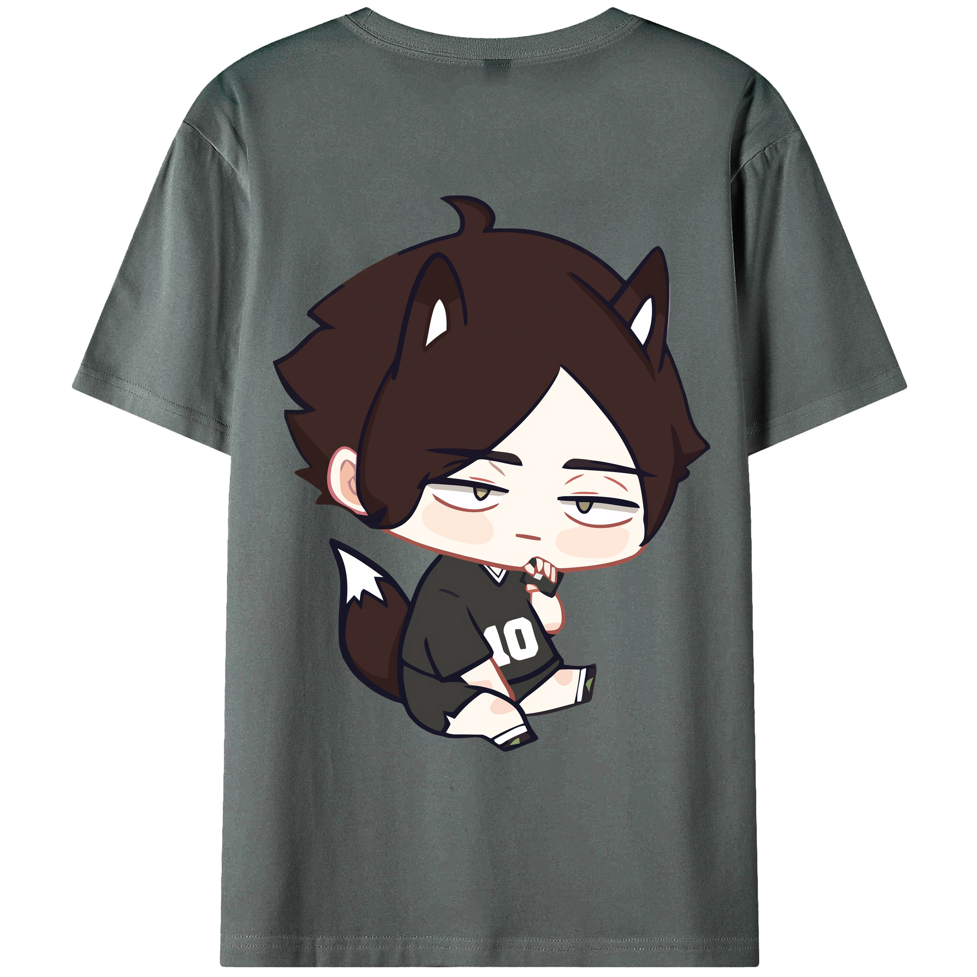 （画像用） ハイキュー!! Haikyu!! 綿100％ メンズ半袖Tシャツ（バックプリント） 通気性